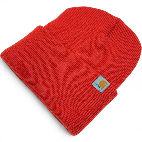 Carhartt Men's Knit 3M Insulated Logo Graphic Cuffed Beanie Red Barn OS - Picture 3 of 8
